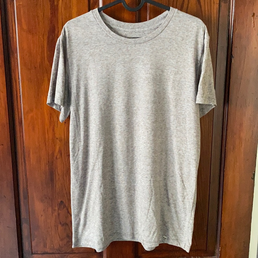OBEY Unisex Basic T-Shirt M Heather Grey with Brown Undertones